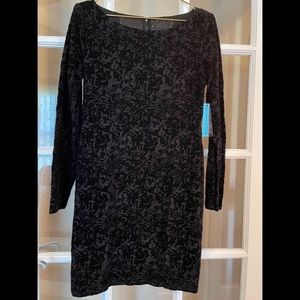 Alice + Olivia  Black Velvet Mini Dress Size L NWT